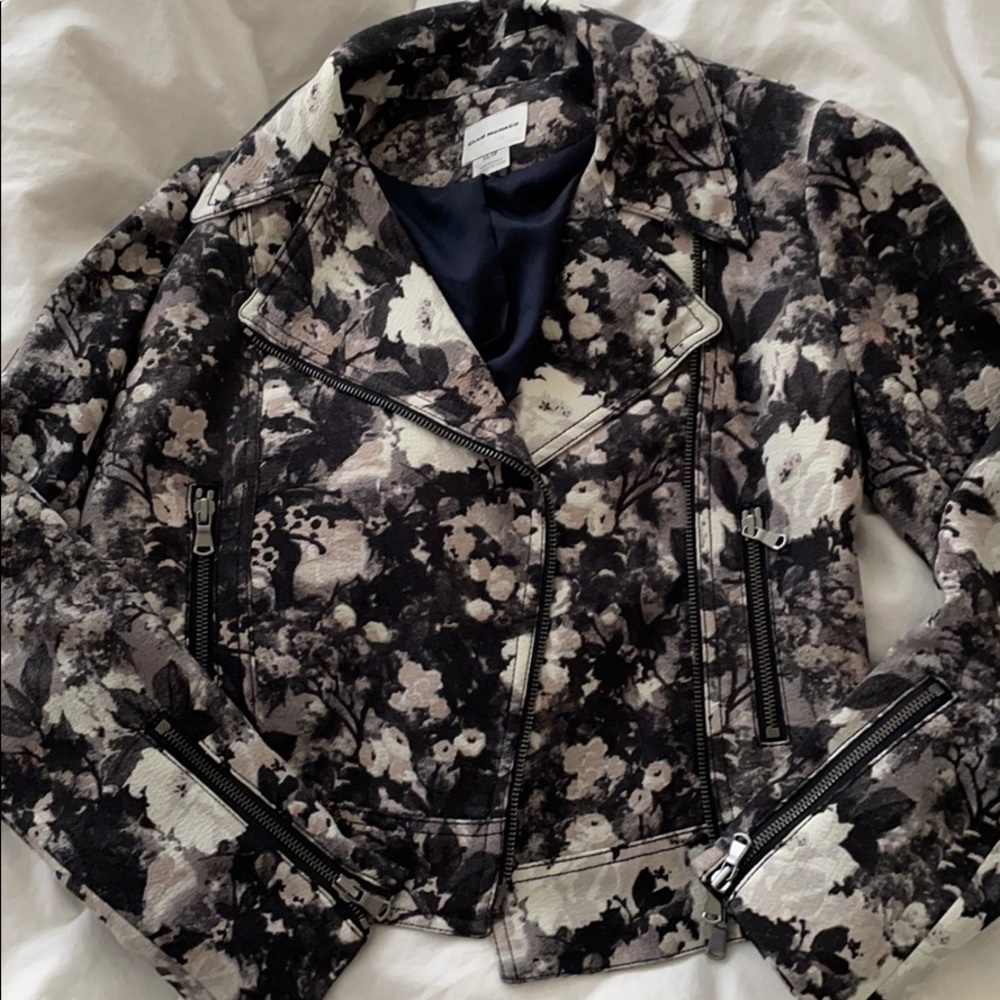 Club Monaco Davie floral moto jacket